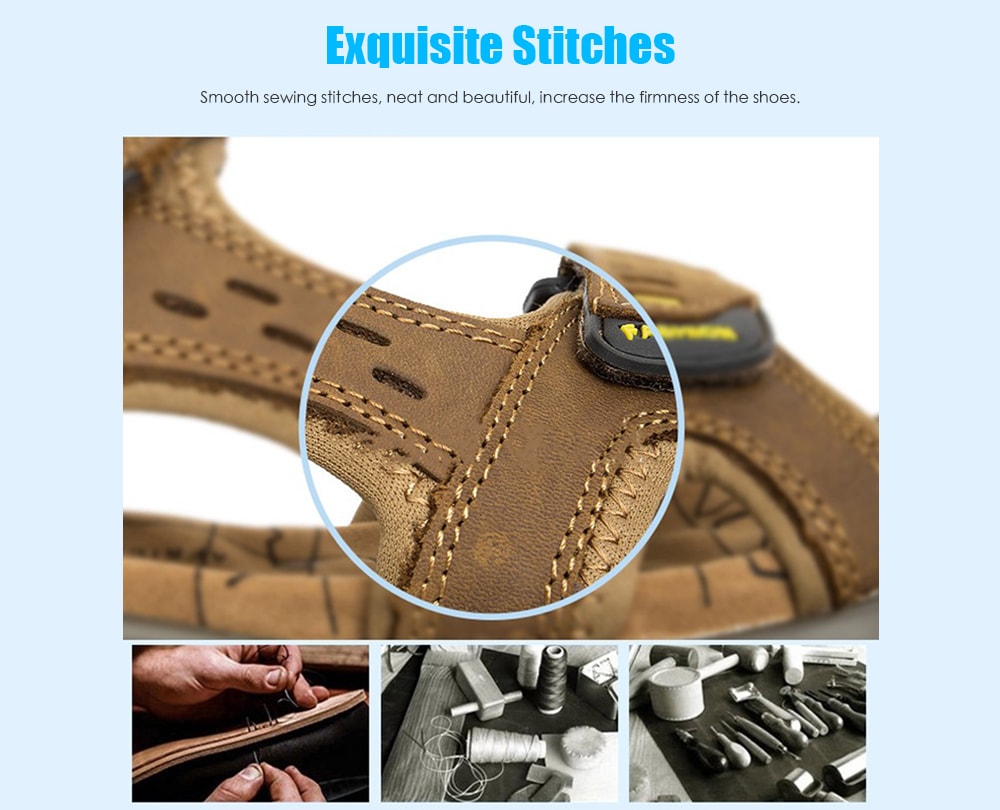 Men Fashion Round Toe Breathable Outdoor Beach Casual Sandals- Light Brown 45 Men Fashion Round Toe Breathable Outdoor Beach Casual Sandals- Light Brown 45