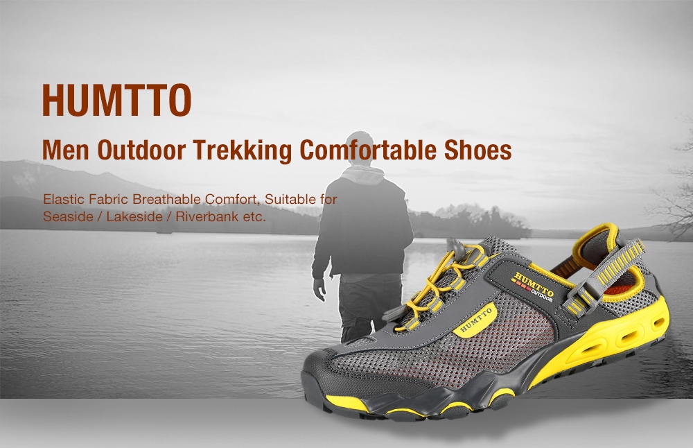 HUMTTO Men's Upstream Outdoor Trekking Wading Aqua Shoes- Black 40 HUMTTO Men's Upstream Outdoor Trekking Wading Aqua Shoes- Black 40