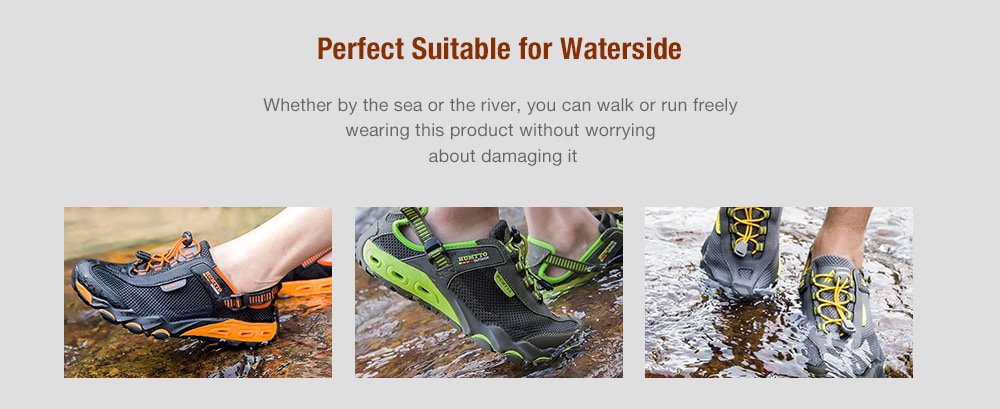 HUMTTO Men's Upstream Outdoor Trekking Wading Aqua Shoes- Black 40 HUMTTO Men's Upstream Outdoor Trekking Wading Aqua Shoes- Black 40