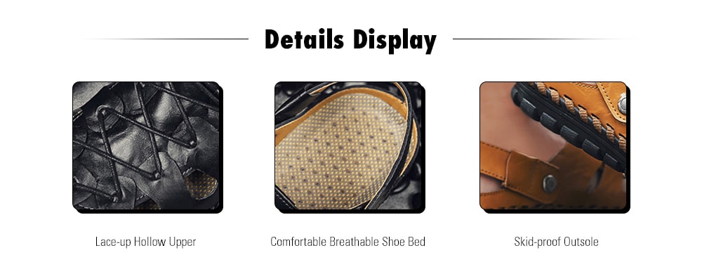 Lace-up Fashion Half-drag Head Sandals Slippers- Brown EU 42 Lace-up Fashion Half-drag Head Sandals Slippers- Brown EU 42