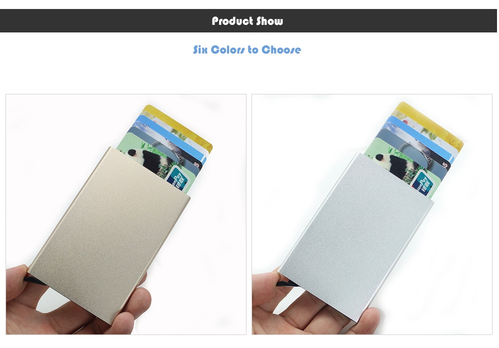 KB004 Aluminum Business Card Box Automatic Pop-up - Deep Sky Blue KB004 Aluminum Business Card Box Automatic Pop-up - Deep Sky Blue