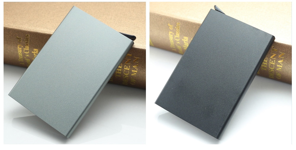 KB004 Aluminum Business Card Box Automatic Pop-up - Deep Sky Blue KB004 Aluminum Business Card Box Automatic Pop-up - Deep Sky Blue