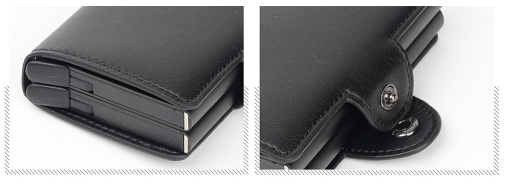 Men Leisure Card Holder Automatic Pop-up Leather Anti-theft- Cornflower Blue Men Leisure Card Holder Automatic Pop-up Leather Anti-theft- Cornflower Blue