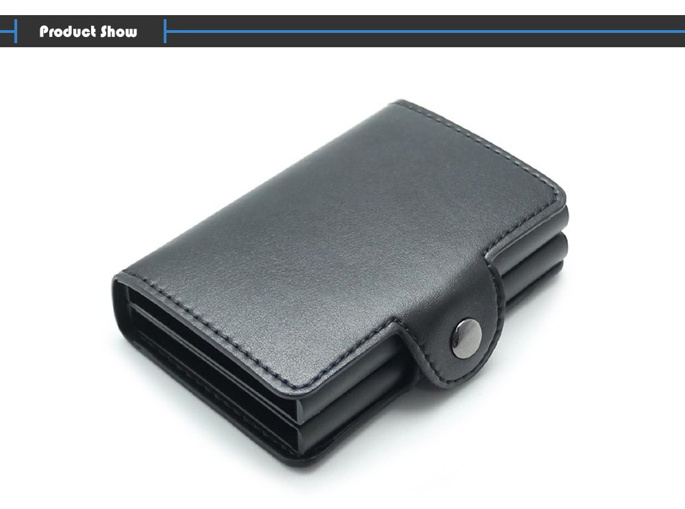 Men Leisure Card Holder Automatic Pop-up Leather Anti-theft- Cornflower Blue Men Leisure Card Holder Automatic Pop-up Leather Anti-theft- Cornflower Blue