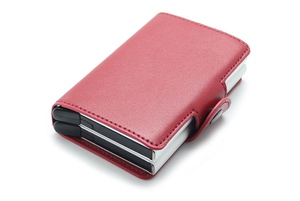 Men Leisure Card Holder Automatic Pop-up Leather Anti-theft- Cornflower Blue Men Leisure Card Holder Automatic Pop-up Leather Anti-theft- Cornflower Blue