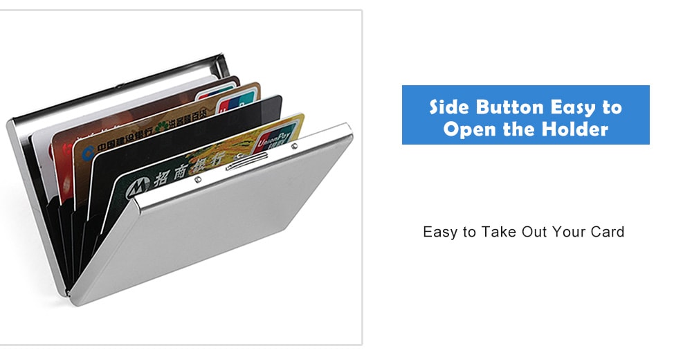 Men Multi-function Card Holder Credit Card Box- Black Men Multi-function Card Holder Credit Card Box- Black