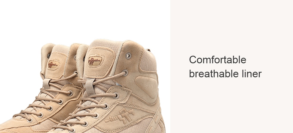Men Stylish Wear-resistant Antiskid Boots- Tan 40 Men Stylish Wear-resistant Antiskid Boots- Tan 40
