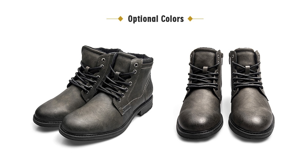 XPER Warm Comfortable Leisure Lace-up Casual Shoes for Men- Ash Gray EU 42 XPER Warm Comfortable Leisure Lace-up Casual Shoes for Men- Ash Gray EU 42
