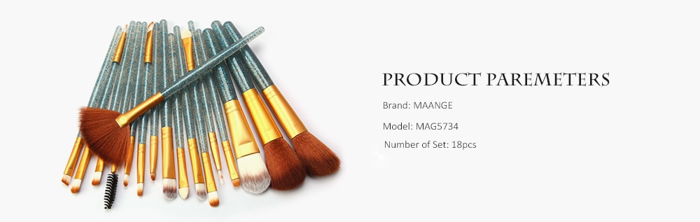 MAANGE MAG5734 Flash Diamond Makeup Brush Set Make Up Tool- Blue Koi MAANGE MAG5734 Flash Diamond Makeup Brush Set Make Up Tool- Blue Koi
