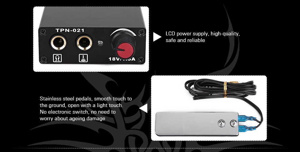 PX110001 Complete Tattoo Kit Equipment Machine Needles Power Supply Gun Set- Black Two Pin US Plug PX110001 Complete Tattoo Kit Equipment Machine Needles Power Supply Gun Set- Black Two Pin US Plug
