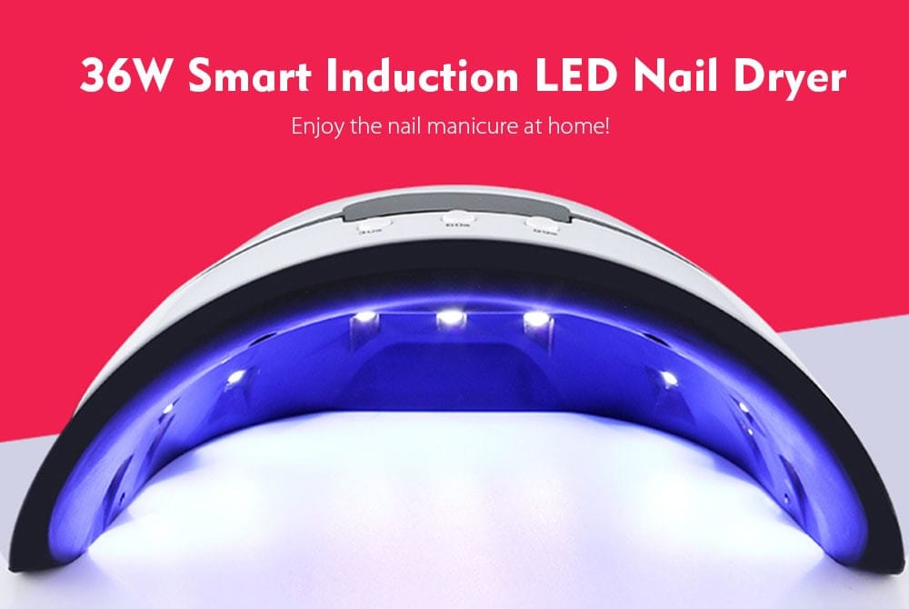Phototherapy Machine Smart Induction LED Nail Dryer- White Phototherapy Machine Smart Induction LED Nail Dryer- White