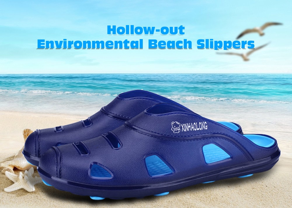 Men Hollow-out Environmental Beach Slippers Summer Shoes- Brown 43 Men Hollow-out Environmental Beach Slippers Summer Shoes- Brown 43