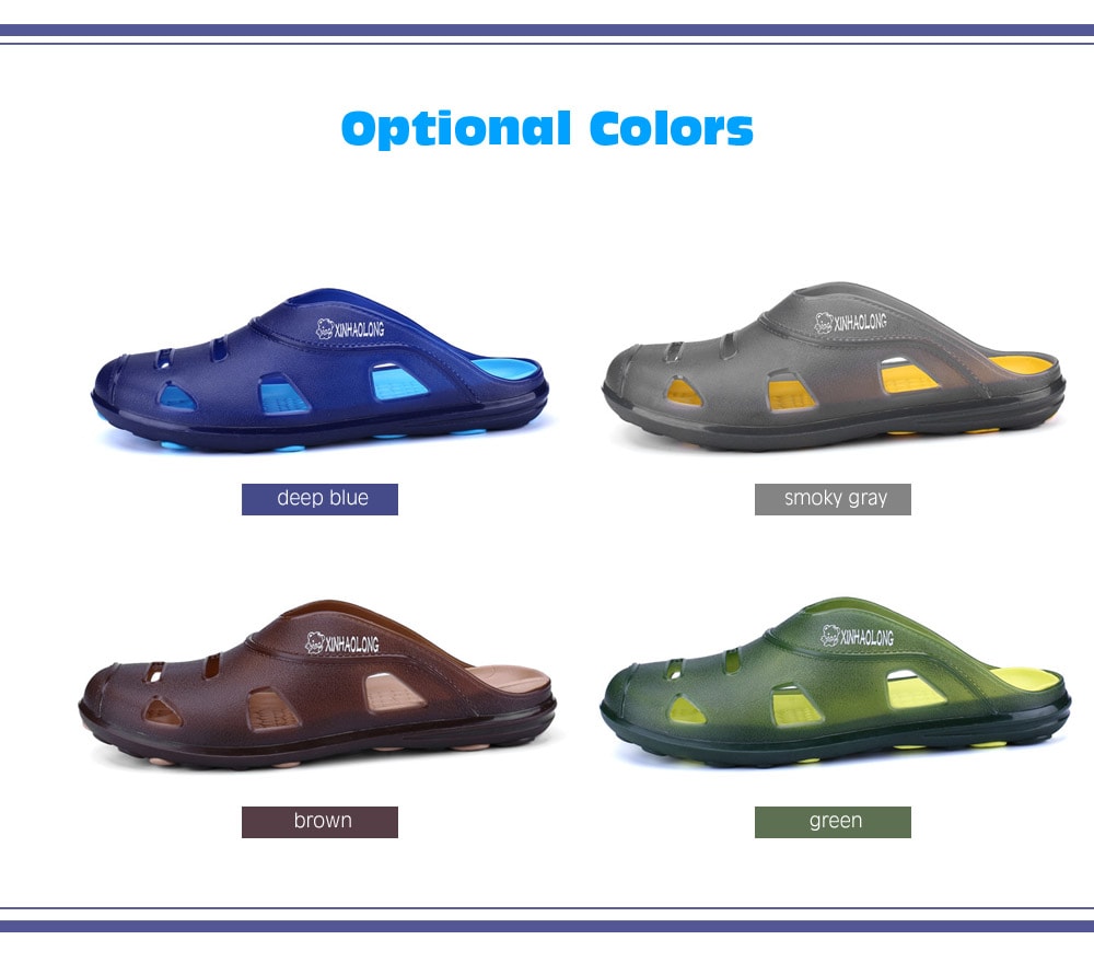 Men Hollow-out Environmental Beach Slippers Summer Shoes- Brown 43 Men Hollow-out Environmental Beach Slippers Summer Shoes- Brown 43