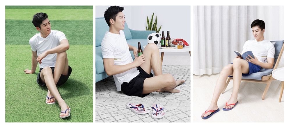 Hotmarzz World Cup Stylish Summer Anti-slip Flip-flops Slippers for Men from Xiaomi Youpin- White 40 Hotmarzz World Cup Stylish Summer Anti-slip Flip-flops Slippers for Men from Xiaomi Youpin- White 40