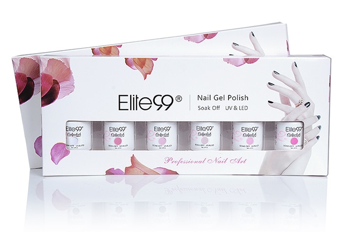 6 Colors UV LED Soak Off Elite99 Gel Polish Nail Art Set- #01 6 Colors UV LED Soak Off Elite99 Gel Polish Nail Art Set- #01