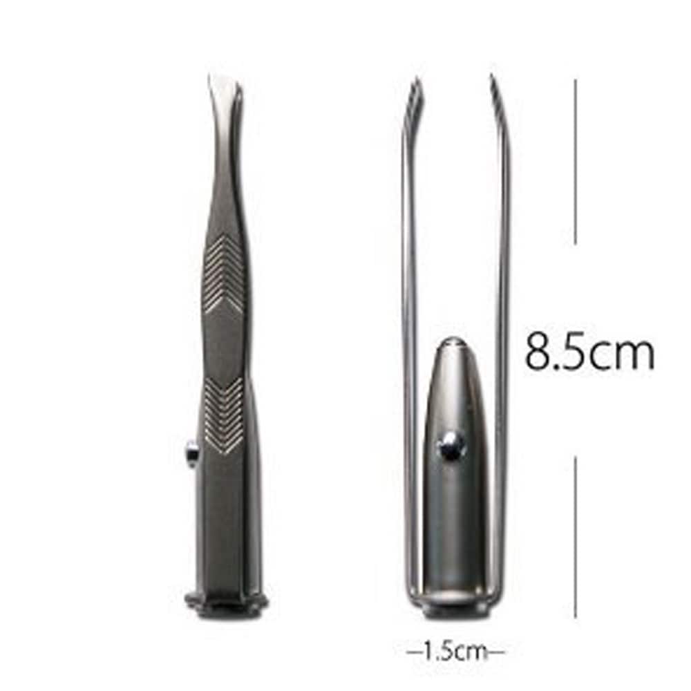 Stainless Steel Eyebrow Hair Removal Tweezer with LED Light- Silver Stainless Steel Eyebrow Hair Removal Tweezer with LED Light- Silver