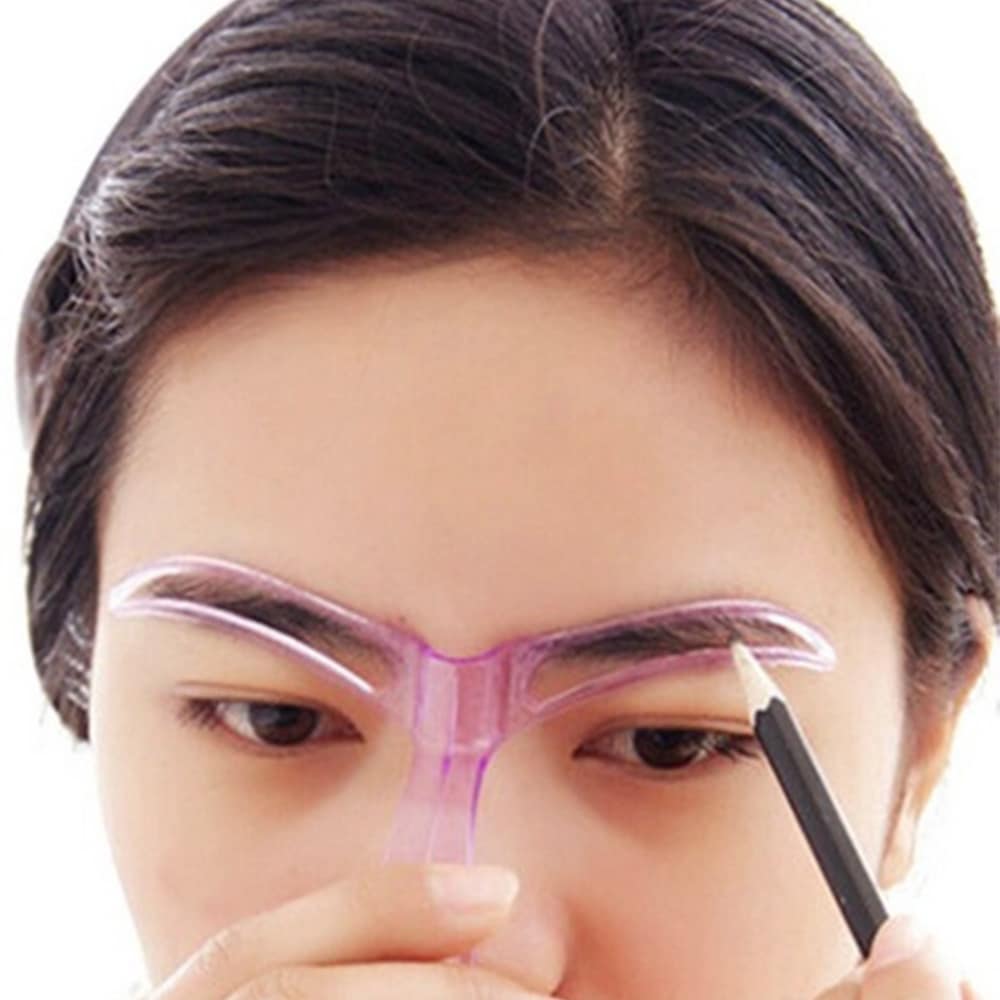 1pcs Professional Beauty Tool Women Makeup Grooming Drawing Blacken Eyebrow Template- Blue 1pcs Professional Beauty Tool Women Makeup Grooming Drawing Blacken Eyebrow Template- Blue