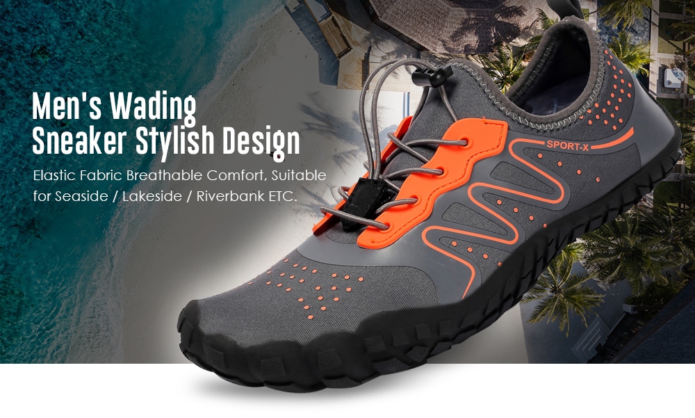 Men's Wading Sneaker Elastic Fabric Stylish Design- Marble Blue EU 45 Men's Wading Sneaker Elastic Fabric Stylish Design- Marble Blue EU 45
