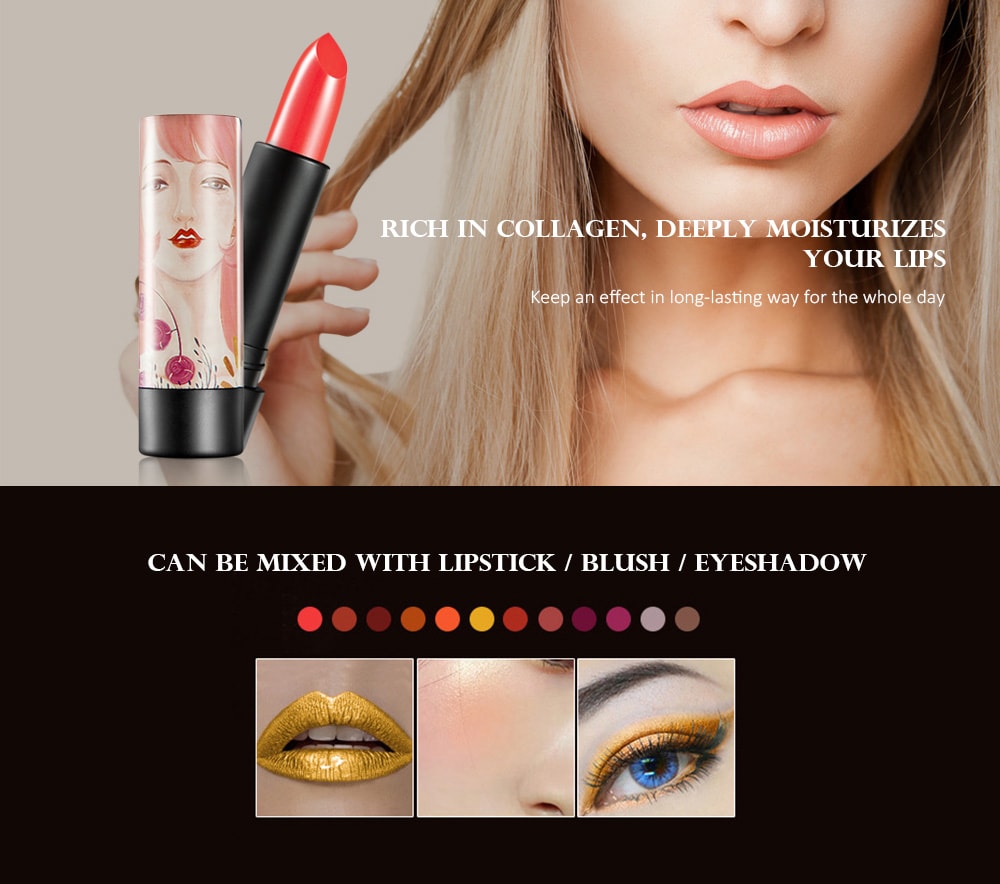 huamianli Glossy Lasting Moisturizing Makeup Shimmer Pearl Lipstick Lip Balm- #02 huamianli Glossy Lasting Moisturizing Makeup Shimmer Pearl Lipstick Lip Balm- #02