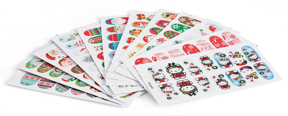 12 Color 3D Stereo Christmas Manicure Jewelry Decal Nail Sticker- 167# 12 Color 3D Stereo Christmas Manicure Jewelry Decal Nail Sticker- 167#