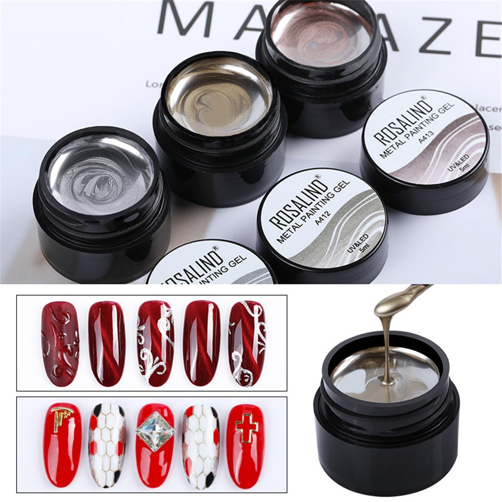 5ML Base For Metal Painting Hybrid Varnishes Soak Off UV Gel- #001 5ML Base For Metal Painting Hybrid Varnishes Soak Off UV Gel- #001