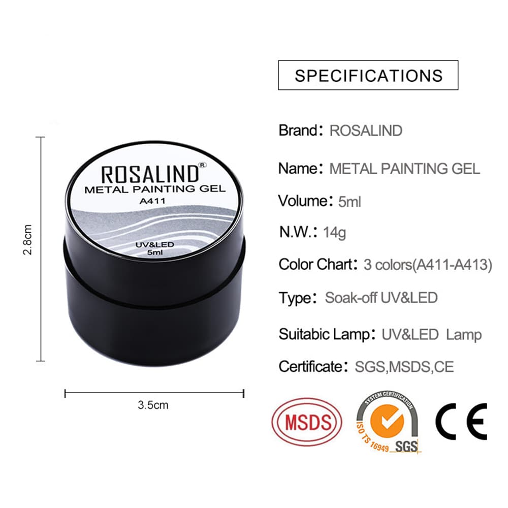 5ML Base For Metal Painting Hybrid Varnishes Soak Off UV Gel- #001 5ML Base For Metal Painting Hybrid Varnishes Soak Off UV Gel- #001