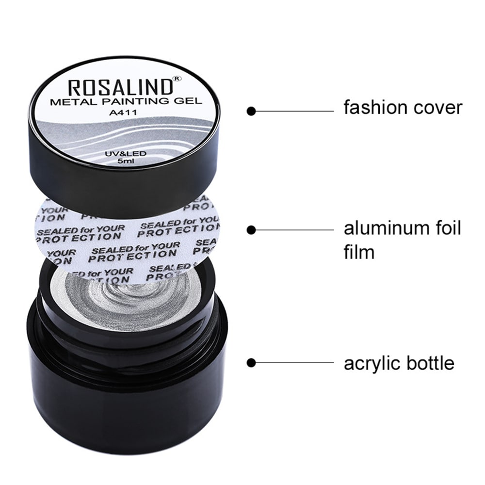 5ML Base For Metal Painting Hybrid Varnishes Soak Off UV Gel- #001 5ML Base For Metal Painting Hybrid Varnishes Soak Off UV Gel- #001