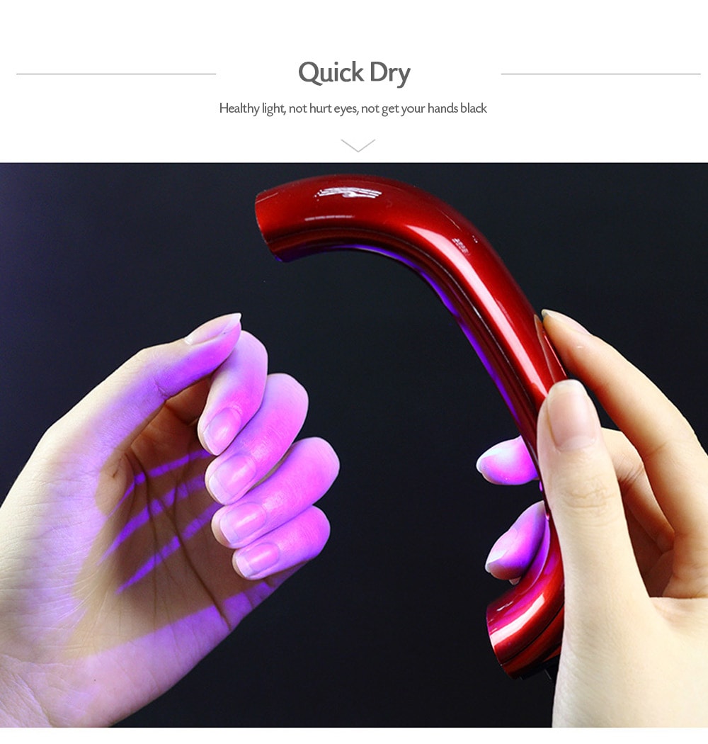 Mini Portable Phototherapy Manicure Nail Drier USB LED Lamp 12W- Red Mini Portable Phototherapy Manicure Nail Drier USB LED Lamp 12W- Red
