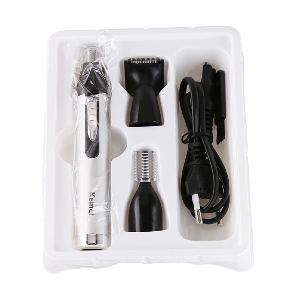 Kemei 3 in 1 Nose /Ear /Eyebrow Hair Trimmer Shaving And Hair Removal Tool- Silver Kemei 3 in 1 Nose /Ear /Eyebrow Hair Trimmer Shaving And Hair Removal Tool- Silver
