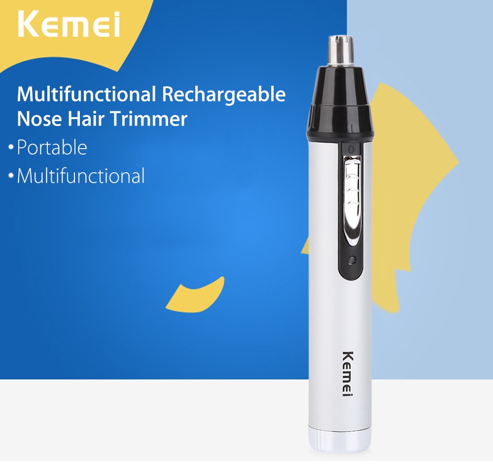 KM - 6652 Multifunctional Rechargeable Nose Hair Trimmer- White and Black EU Plug KM - 6652 Multifunctional Rechargeable Nose Hair Trimmer- White and Black EU Plug