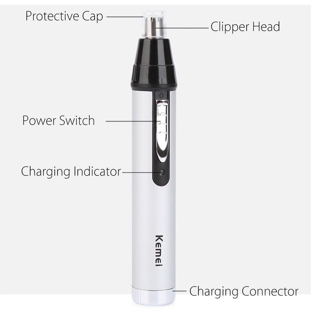 KM - 6652 Multifunctional Rechargeable Nose Hair Trimmer- White and Black EU Plug KM - 6652 Multifunctional Rechargeable Nose Hair Trimmer- White and Black EU Plug