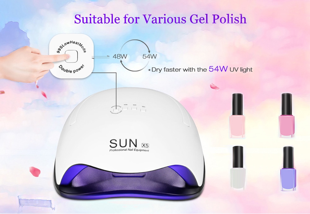 SUN X5 Ultraviolet LEDs Lamp for Gel Nail Polish - White AU Plug SUN X5 Ultraviolet LEDs Lamp for Gel Nail Polish - White AU Plug