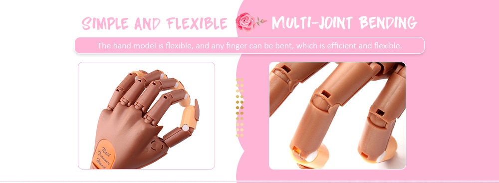 1 Hand + 100 Tips Professional Nail Trainer Tool Adjustable Model Practice DIY Nail Training Manicure Tool- Earthy 1 Hand + 100 Tips Professional Nail Trainer Tool Adjustable Model Practice DIY Nail Training Manicure Tool- Earthy