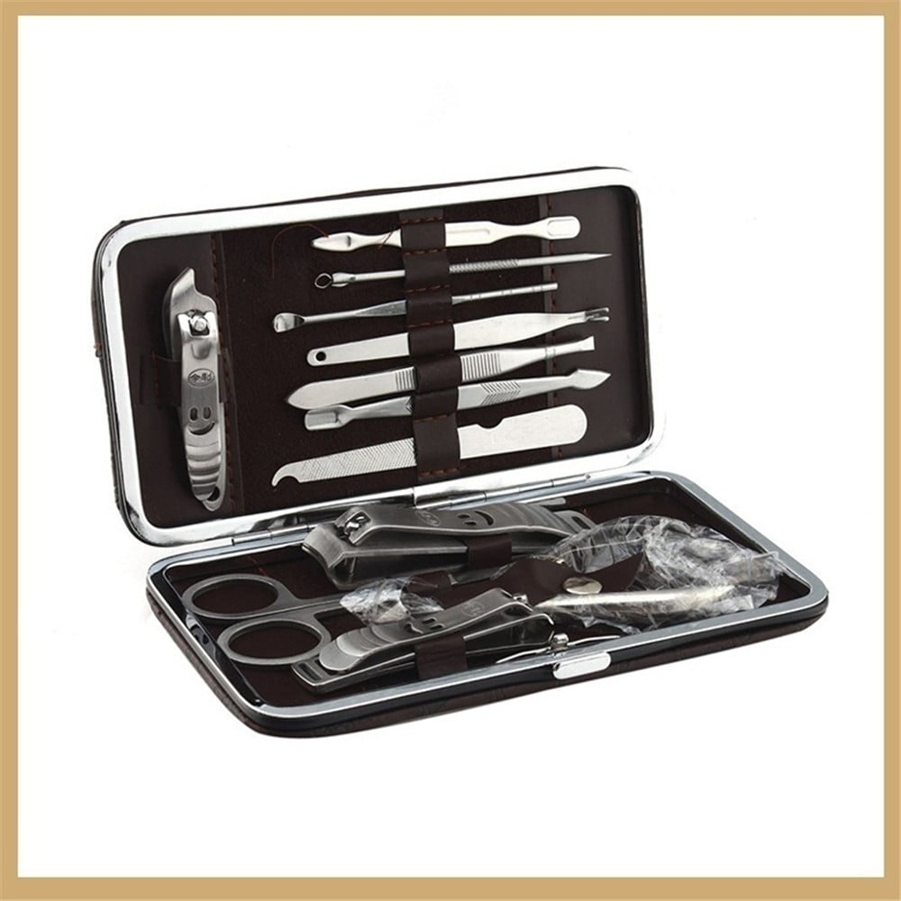 Stainless Steel Beauty Nail Tools Set of 12- Silver Stainless Steel Beauty Nail Tools Set of 12- Silver