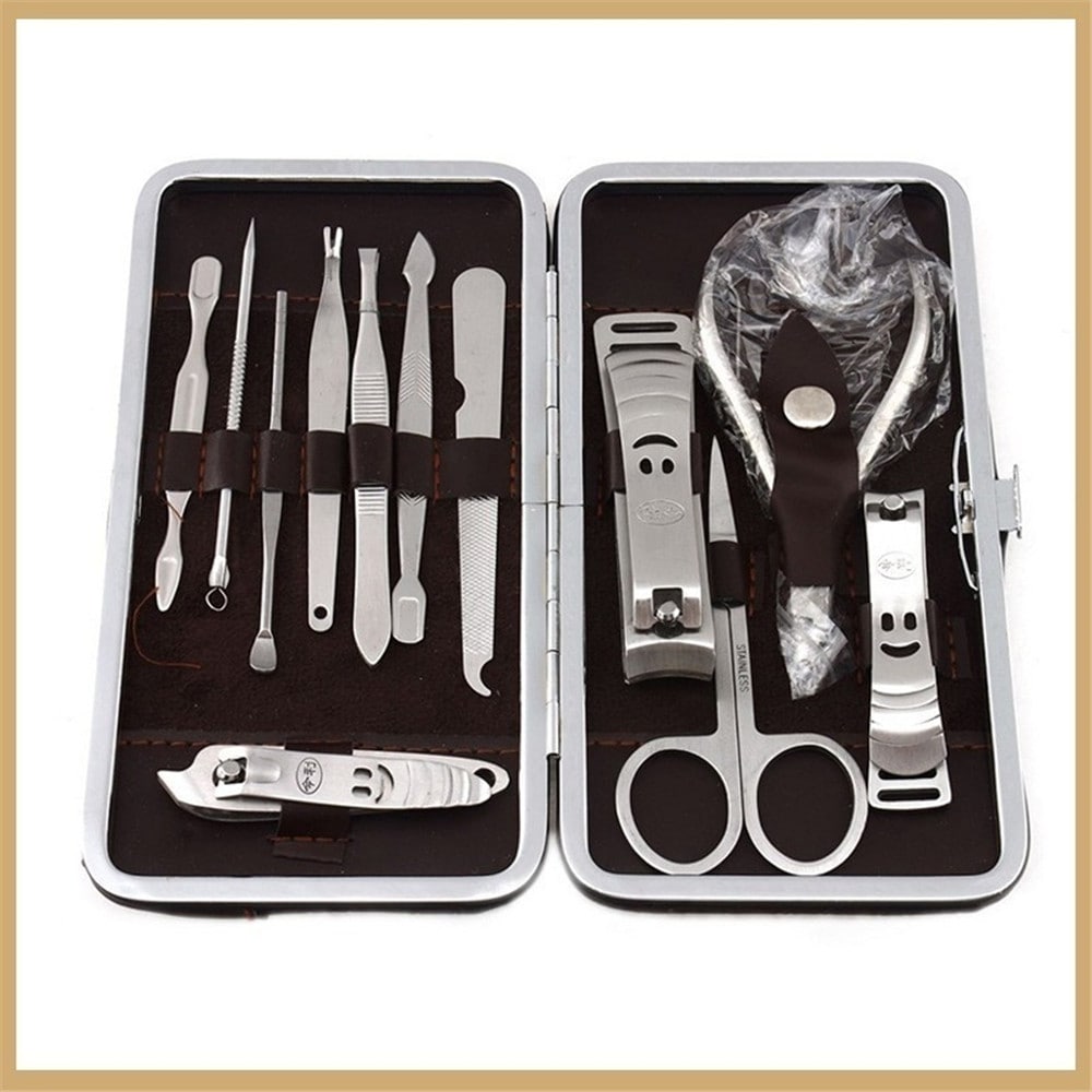 Stainless Steel Beauty Nail Tools Set of 12- Silver Stainless Steel Beauty Nail Tools Set of 12- Silver