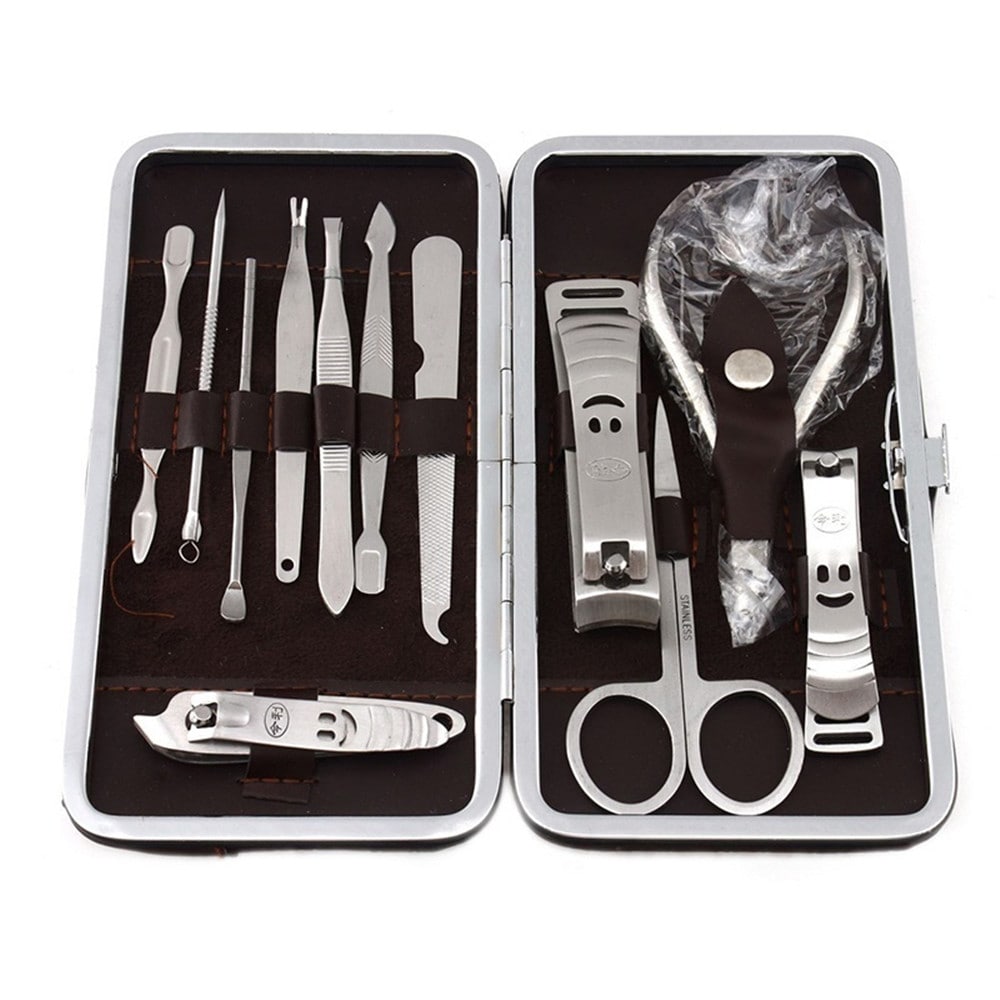 Stainless Steel Beauty Nail Tools Set of 12- Silver Stainless Steel Beauty Nail Tools Set of 12- Silver