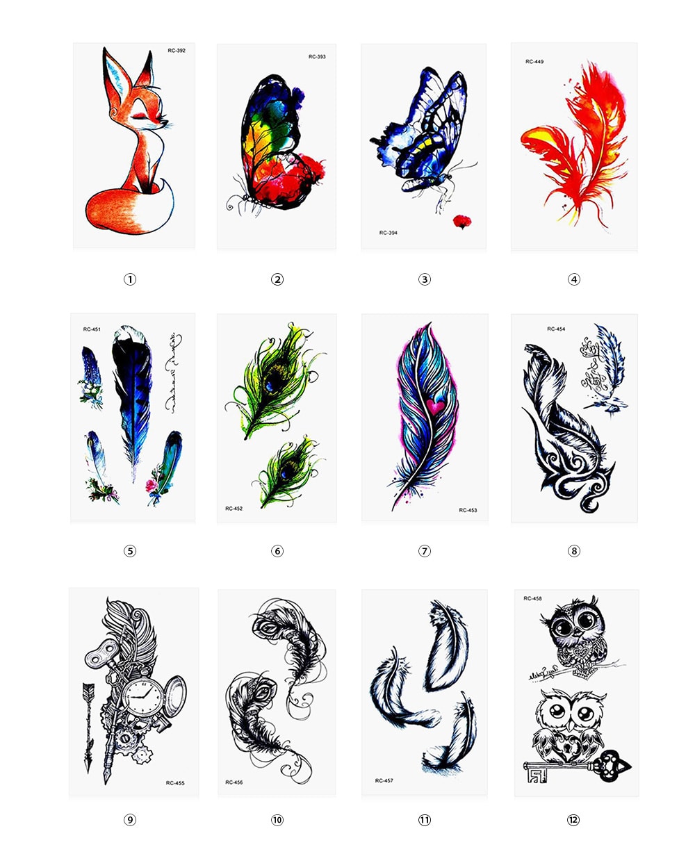 RC - 394 Fashion Body Art Sticker Removable Waterproof Temporary Tattoo Sexy Decal- Blue BUTTERFLY RC - 394 Fashion Body Art Sticker Removable Waterproof Temporary Tattoo Sexy Decal- Blue BUTTERFLY
