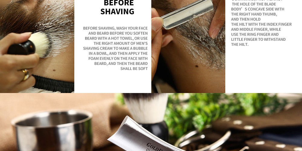 Gold Dollar High Carbon Steel Folding Safety Straight Barber Razor- Black 1pc Gold Dollar High Carbon Steel Folding Safety Straight Barber Razor- Black 1pc