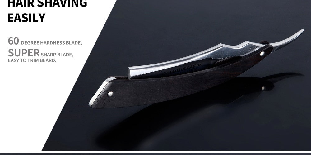 Gold Dollar High Carbon Steel Folding Safety Straight Barber Razor- Black 1pc Gold Dollar High Carbon Steel Folding Safety Straight Barber Razor- Black 1pc