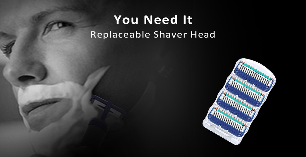 Five-layer Replaceable Shaver Head for Razors 4pcs- Blue Eyes Five-layer Replaceable Shaver Head for Razors 4pcs- Blue Eyes