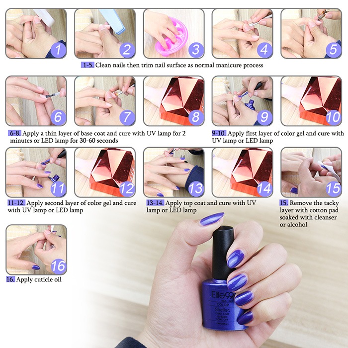 Grey Black Metallic Waterproof Shellac Gel Nail Polish- #05 Grey Black Metallic Waterproof Shellac Gel Nail Polish- #05