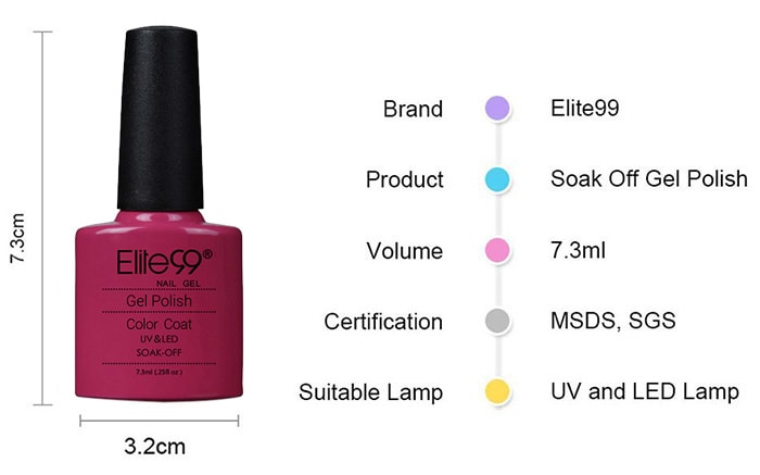 Waterproof Red Shellac Gel Nail Polish- #07 Waterproof Red Shellac Gel Nail Polish- #07