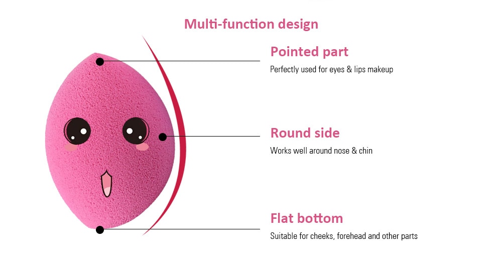 Huamianli 5pcs Foundation Smooth Blender Mixing Sponge Makeup Cosmetics Puff- Colormix Huamianli 5pcs Foundation Smooth Blender Mixing Sponge Makeup Cosmetics Puff- Colormix