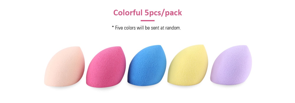 Huamianli 5pcs Foundation Smooth Blender Mixing Sponge Makeup Cosmetics Puff- Colormix Huamianli 5pcs Foundation Smooth Blender Mixing Sponge Makeup Cosmetics Puff- Colormix