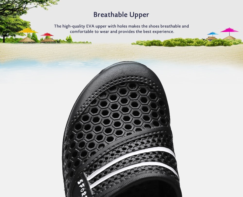 Trendy Summer Anti-slip Hollow Slippers for Men- White 43 Trendy Summer Anti-slip Hollow Slippers for Men- White 43