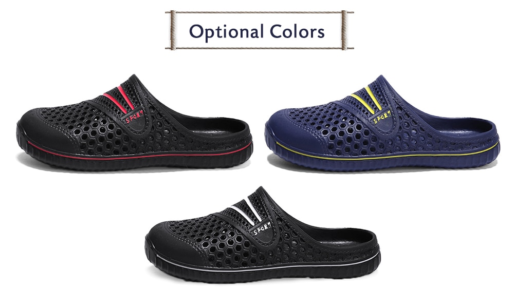 Trendy Summer Anti-slip Hollow Slippers for Men- White 43 Trendy Summer Anti-slip Hollow Slippers for Men- White 43