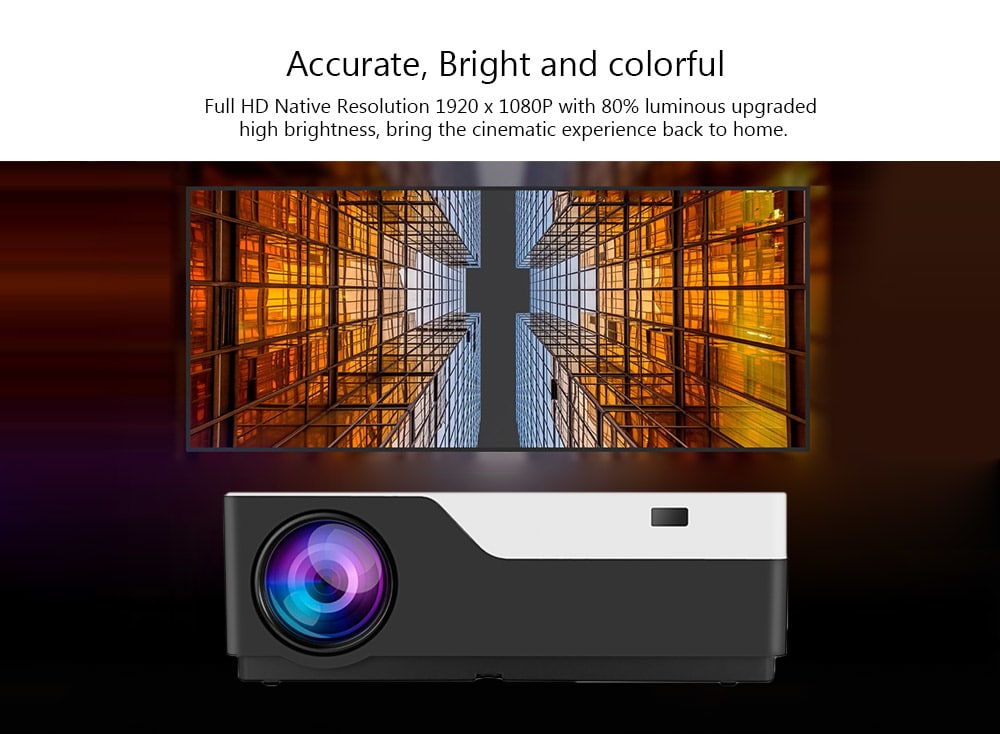 M18 LCD FHD Home Theater Projector 1920 x 1080P- Black EU Plug M18 LCD FHD Home Theater Projector 1920 x 1080P- Black EU Plug