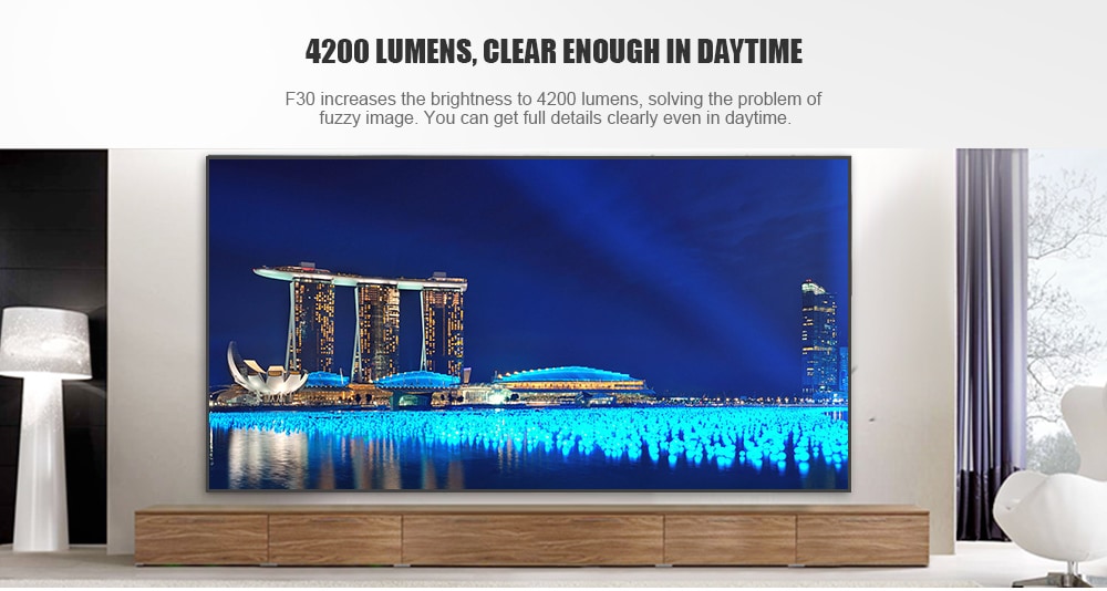 VIVIBRIGHT F30 LCD Projector Home Entertainment Commercial FHD 1920 x 1080P 4200 Lumens- Carbon Gray EU Plug VIVIBRIGHT F30 LCD Projector Home Entertainment Commercial FHD 1920 x 1080P 4200 Lumens- Carbon Gray EU Plug