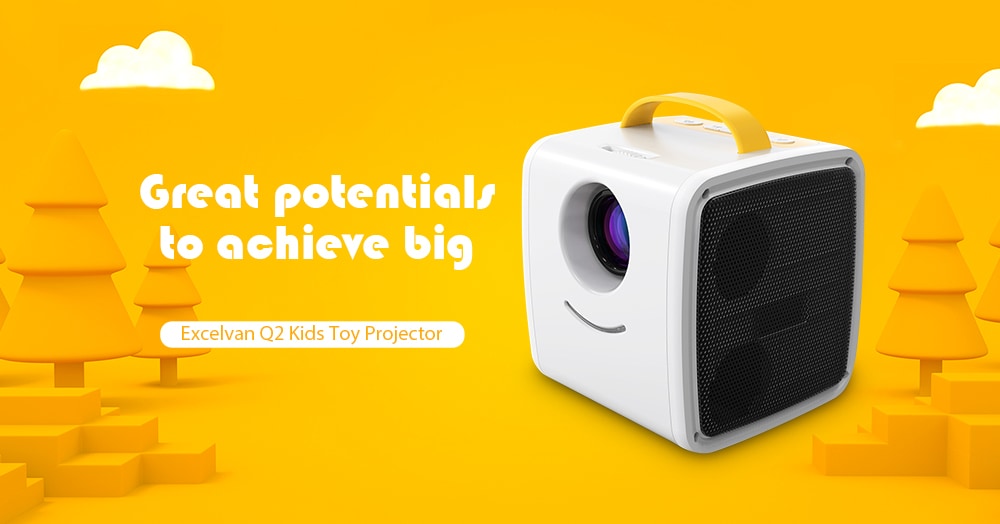 Excelvan Q2 Children's Toy Projector- Yellow UK Plug Excelvan Q2 Children's Toy Projector- Yellow UK Plug