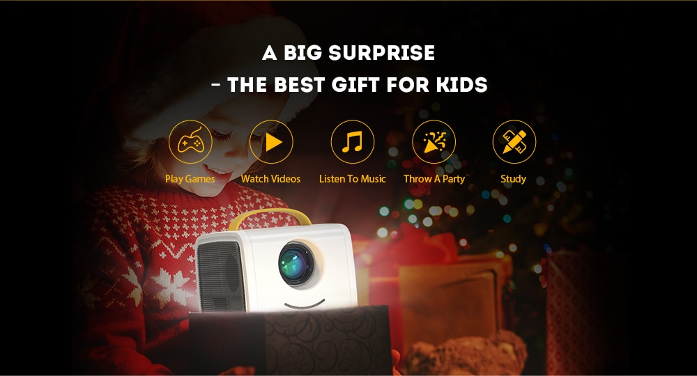 Excelvan Q2 Children's Toy Projector- Yellow UK Plug Excelvan Q2 Children's Toy Projector- Yellow UK Plug